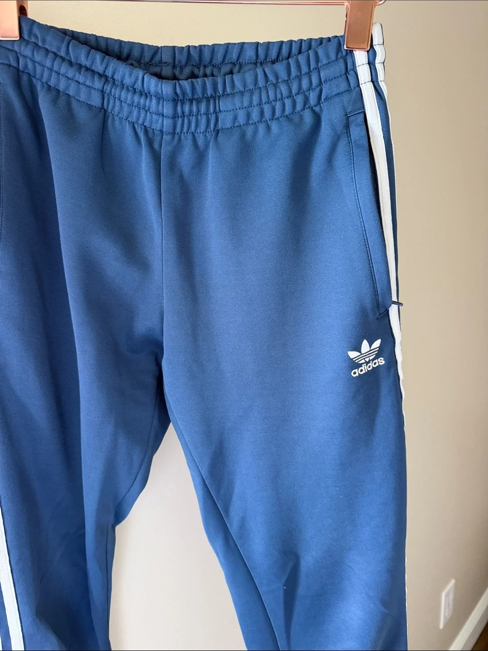 adidas Navy Blue Kids 3-Stripe Joggers